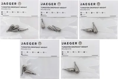 Produktbild von Jaeger Fishing Tungsten Tear Drop Shot Weight Natural - Gewichte, Gewicht / Inhalt:7.2g / 3 Stück