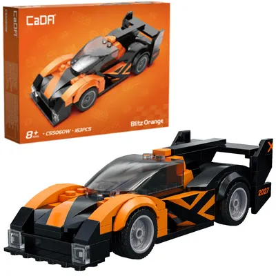 Produktbild von Cada Bauklötze Rennwagen Blitz Orange 163 Stück