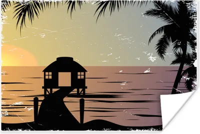 Produktbild von MuchoWow® Poster Pier - Meer - Nacht - Sommer 30x20 cm - Plakate - Print
