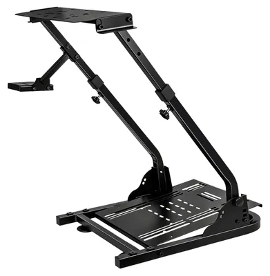 Immagine prodotto di Supporto per volante da corsa - Supporto per volante per simulatori di guida - Pieghevole - Regolabile in altezza - Universale - Compatibile con G25, G27, G29, G920, T300 e T500RS - 1 pezzo