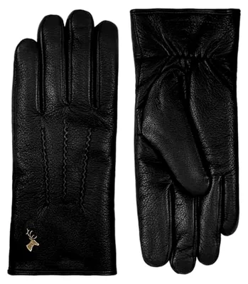 Produktbild von Herrenhandschuhe - Hunter (schwarz) - Leder - 100% Ziegenleder - Lammfellfutter - Schwarz