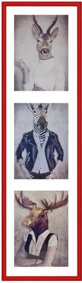 Produktbild von Henzo Napoli Gallery Collagerahmen 18x63 cm Rot für 3 Fotos
