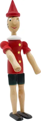 Produktbild von Pinocchio Gelenkfigur aus Holz, Länge 24 cm- Italy- 9011