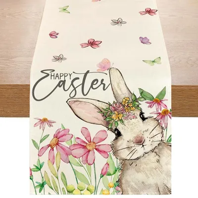 Produktbild von Tischläufer Ostern Frühling 33 x 180 cm Waschbar Deko Küche Wohnzimmer