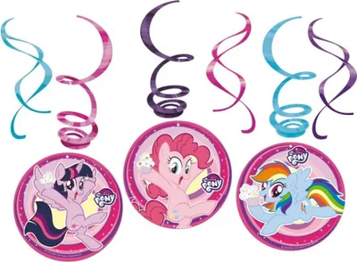 Immagine prodotto di Ghirlanda a spirale per soffitto My Little Pony 6 pezzi colorati - taglia unica