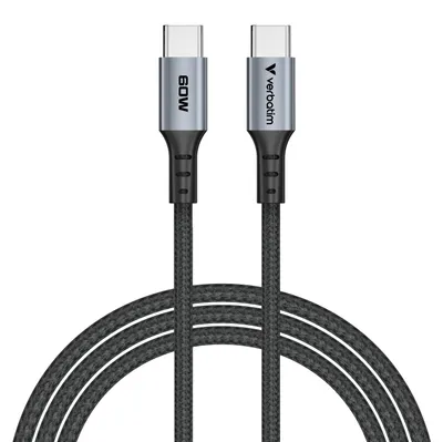 Obrázok produktu pre Verbatim 31845, 1,2 m, USB C, USB C, USB 2.0, 0,48 Gbit/s, Čierna