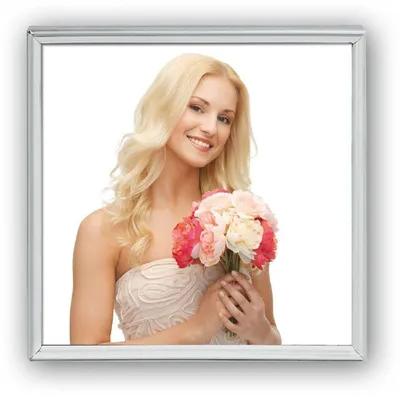 Produktbild von ZEP Fotorahmen 120S01 glänzend 20x20 cm versilbert mit Aufsteller