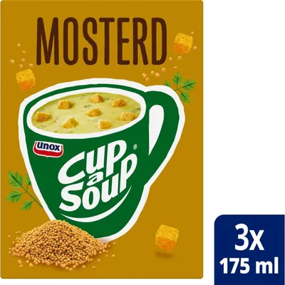 Produktbild von Unox Cup-a-Soup Mosterd 54g – Schnelle, leckere Senfsuppe in Tasse