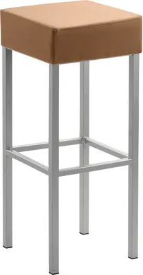 Produktbild von Barstuhl Mayer Sitzmöbel 1123 34 x 34 x 82 cm Stahl perlsilber/hellbraun