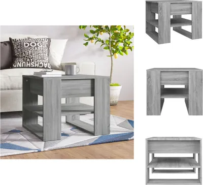Produktbild von vidaXL Couchtisch Grau Sonoma 55,5x55x45 cm Holzwerkstoff - Couchtische