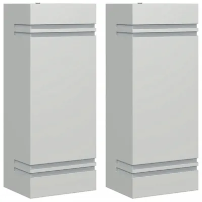 Image de vidaXL Lampes murales extérieures 2 pcs. argent acier inoxydable