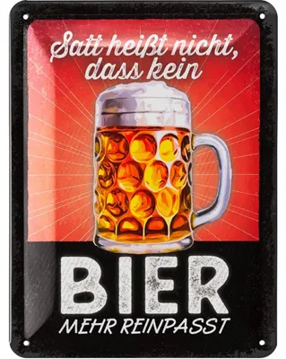 Produktbild von LANOLU Blechschilder retro Bier Bar Deko, Metallschilder mit Spruch für Partyraum, Küche, Bardeko, Cocktail Schild als Geschenk 15x20cm