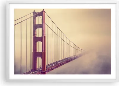 Produktbild von Gerahmtes Poster - Weißer Rahmen - Brücke Autobahn Infrastruktur - 70x50 cm - Wand Bild - Wanddeko - Wandbilder - Wandposter - Bilderrahmen - Bilder - Kunstdruck - Wandbild - P2WAA70x50-3071