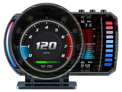 Obrázek produktu pro Displej pro automobilová palubní desky, digitální GPS rychloměr s LCD obrazovkou a otočným držákem o 360°