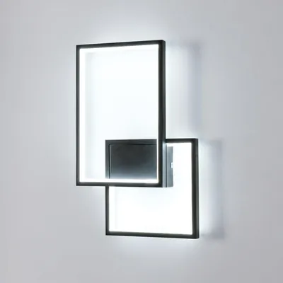 Produktbild von Mckalen LED Wandleuchte Innen, 34W 3825LM Innen Wandlampe LED Moderne Schwarz, 4