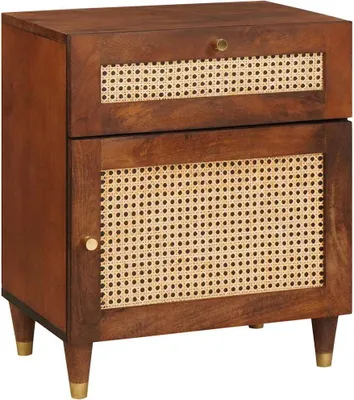 Produktbild von Möbel Nachttische Braun Rattan und massivem Mango Holz - Nachttische & -schränke 4018888