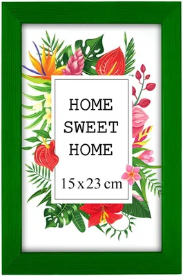 Obrázok produktu pre MG Design rám na fotografie 15 x 23 cm - farba zelená, z dreva, s akrylovým sklom - na vertikálne alebo horizontálne zavesenie/postavenie, na fotografie