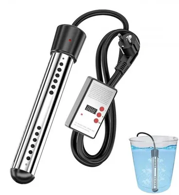 Produktbild von Badkuipverwarmer 2000W RVS 304 mit Temperatuurindicator und Timer