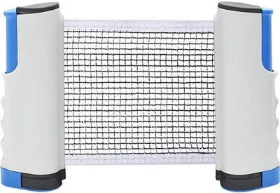 Productafbeelding van Ibenzoa® Tafeltennisnet voor binnen- en buitengebruik – verstelbaar en draagbaar, met automatische rollmechanisme, nylonnet van 5 mm, maximale breedte 170 cm, klemmen geschikt voor tafelbladen tot 5 cm dik