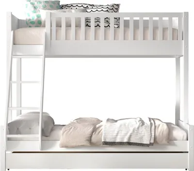 Produktbild von Etagenbett Karyl 208x158x175 Familienbett Massivholz Weiß