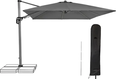 Produktbild von Doppler Active II Ampelschirm 350 x 260 cm Anthrazit 840 mit Schutzhaube