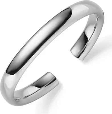Produktbild von Armspange offener Armreif Armschmuck aus 585 Gold Weißgold 9mm breit oval
