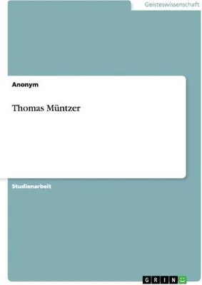 Immagine prodotto di Schwerhoff, A: Thomas Müntzer