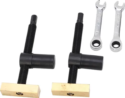 Produktbild von Holzbearbeitung Desktop Clip Edelstahl Messing Block Bench Dog Clamp Werkbank schnell festen Clip schwarz 20mm/7.9in