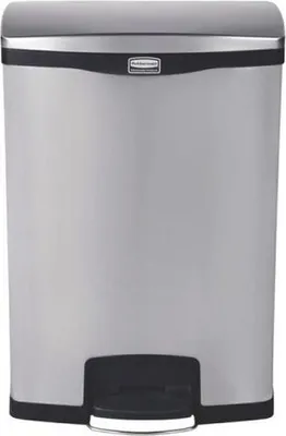 Produktbild von Rubbermaid 1901999, 90 l, Rechteckig, Metall, Kunststoff, Schwarz, Grau, Terrasse, Metall