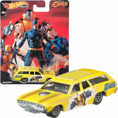 Produktbild von Pop Culture X-Men | Hot Wheels Premium Auto Set | Cars Mattel '71 Plymouth Satellite