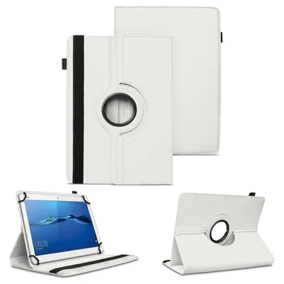 Produktbild von Tablet Hülle für Huawei MediaPad T1 T2 T3 T5 10 360° Drehbar Case Cover SchutzFarben:Weiss