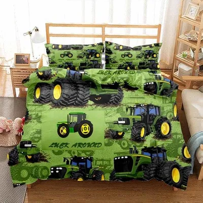 Produktbild von Famanu Bettwäsche Set Traktor - 100 x 135 cm + Kissenbezug 40 x 60 cm