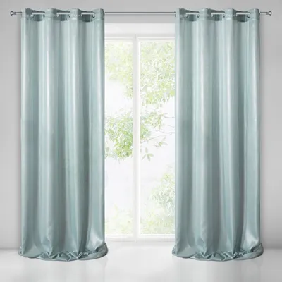 Obrázek produktu pro Záclona LEILA mint stříbrná světle šedá 140x250 cm očka