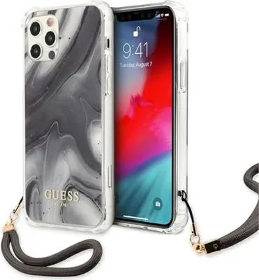 Obrázok produktu pre Pevné Puzdro Guess Guhcp12Mksmagr Na Iphone 12/12 Pro 6.1 Sivo/Sivé Z Kolekcie Marble Collection