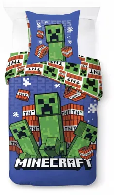 Produktbild von Minecraft Survive the Spiral Bettwäsche 140×200cm, 70×90 cm