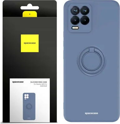 Zdjęcie produktu dla Silikonowe etui SPACECASE Silicone Ring Case do Realme 8/8 Pro Niebieski