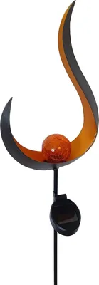 Produktbild von Solarleuchte SKY Solar Solarlampe schwarz Metall Höhe 90 cm Welle