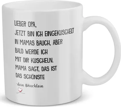 Produktbild von 22Feels Du Wirst Opa Schwangerschaft Geschenk Männer Werdender Grossvater Schwanger Babyparty Babyshower Geschenkidee Kaffeetasse Haferl Geburtstag Weihnachten