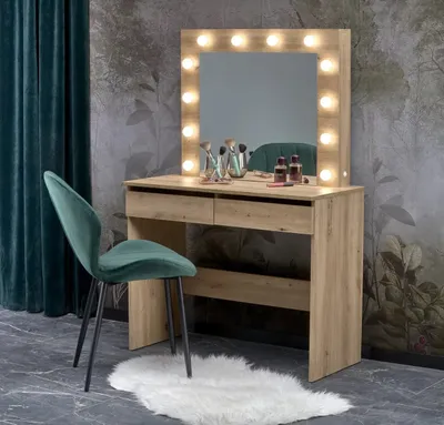 Image de HOLLYWOOD coiffeuse artisanale chêne