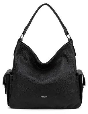 Immagine prodotto di Borsa a Spalla Donna Vegan Leather con Zip Diana&Co Nero 34x32x12cm Black B UNICA 851-2PT-BLACK