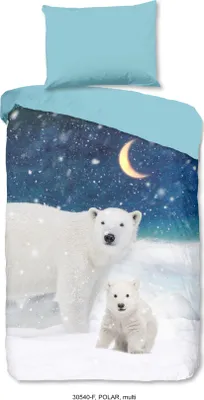 Produktbild von Good Morning Kinder Bettwäsche mit Eisbär- 140x200 cm- 100%  Baumwolle