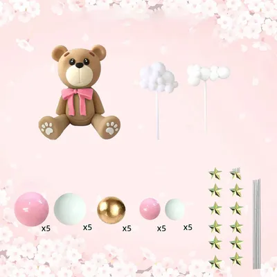 Produktbild von Kuchen Dekoration Teddybär Kuchen Topper,Bär Baby Dusche Party Supplies Teddybär Dekoration