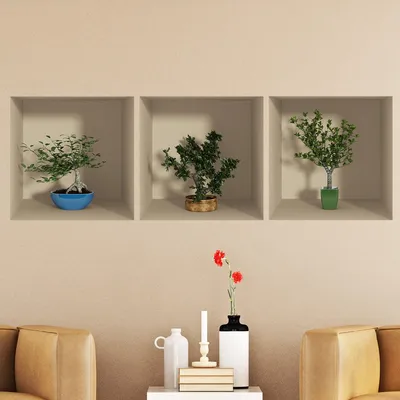 Produktbild von 3D-Effekt-Aufkleber mit kleinen Bäumen, 30 x 90 cm