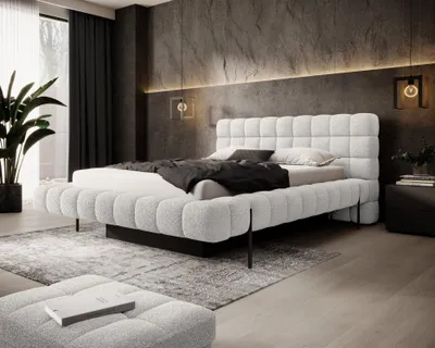 Produktbild von Polsterbett mit Stauraum 160x200 MINARO - weiß