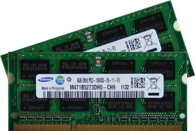 Imagen del producto de Memoria RAM para portátil/ordenador portátil Samsung de 8GB (2x 4GB) DDR3, 1333 MHz, 10600s, 204 pines