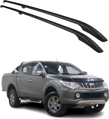 Image de Barres de toit longitudinales pour Mitsubishi L200 Double Cab 2015-19 Alu Noir
