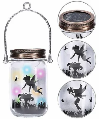 Image de Lanterne solaire LED multicolore motif fée