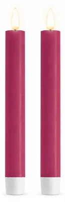 Obrázek produktu pro Deluxe Homeart LED svíčka Magenta Stick Candle 24 cm