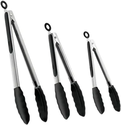 Produktbild von 3-teilig RVS-Set für Grilltang, Vis tanganbord, Vleestang