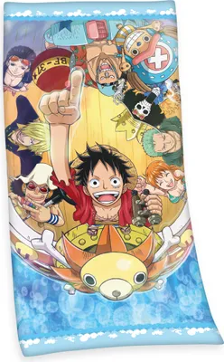 Produktbild von "One Piece" Badetuch / Strandtuch / Handtuch, 100% Baumwolle ( Velours ), 75x150 cm